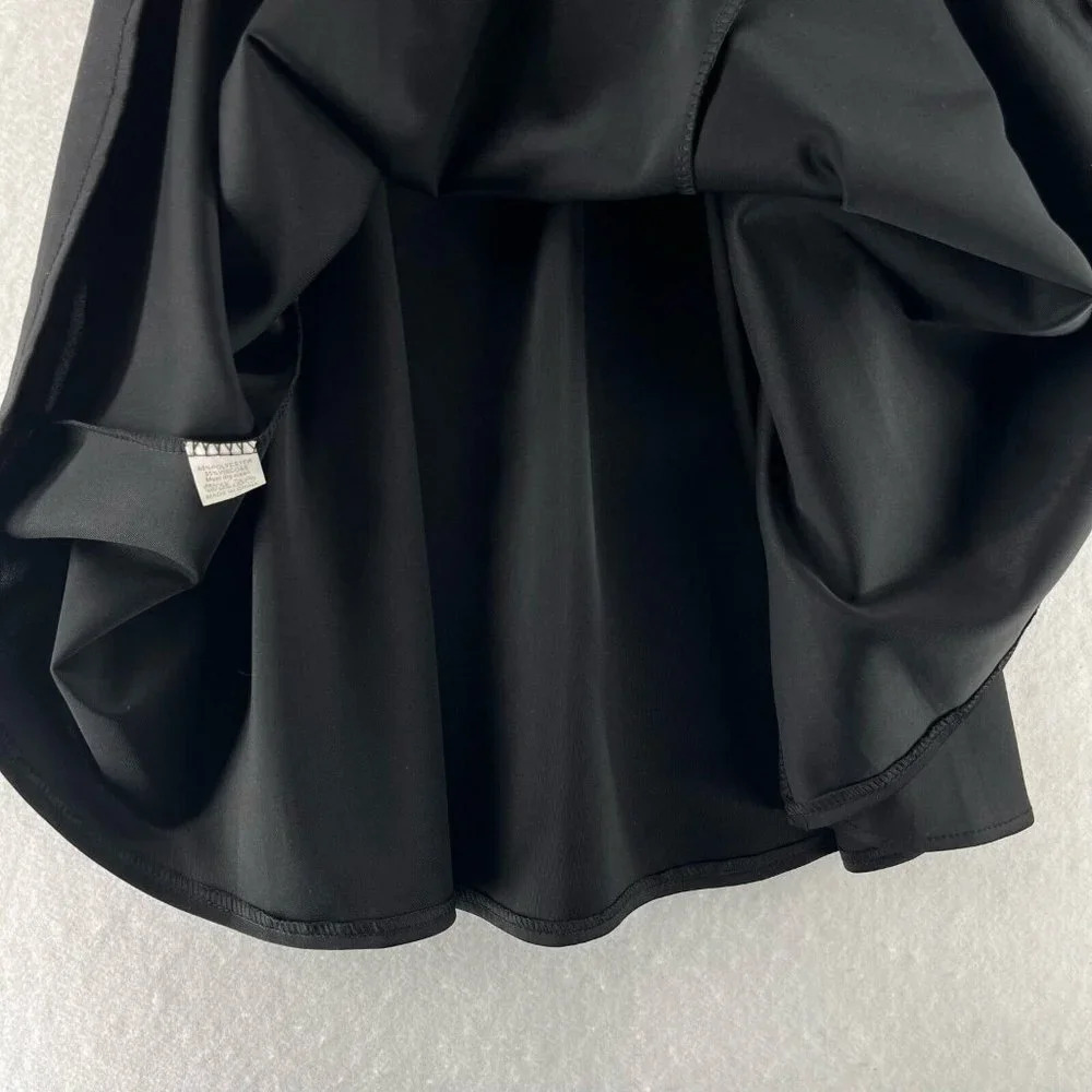 REVERSE Dress Sz Small Size A-Line Skater Mini Cage Strap Studded Stretch Black - Picture 7 of 13